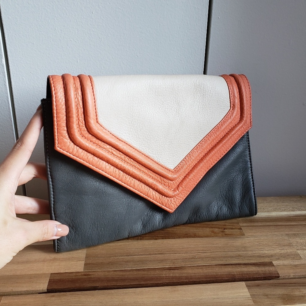 Possé Lina Shoulder Bag (Gray/Pink/White)